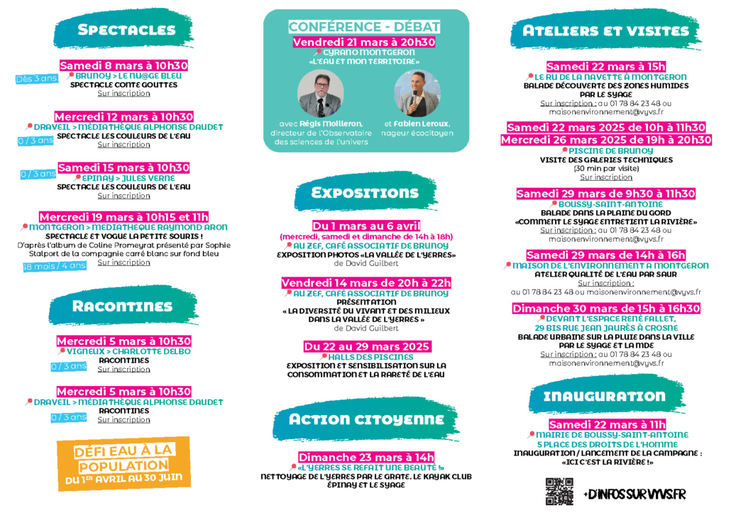 Programme Forum de l'Eau 2025 Val d'Yerres Val de Seine